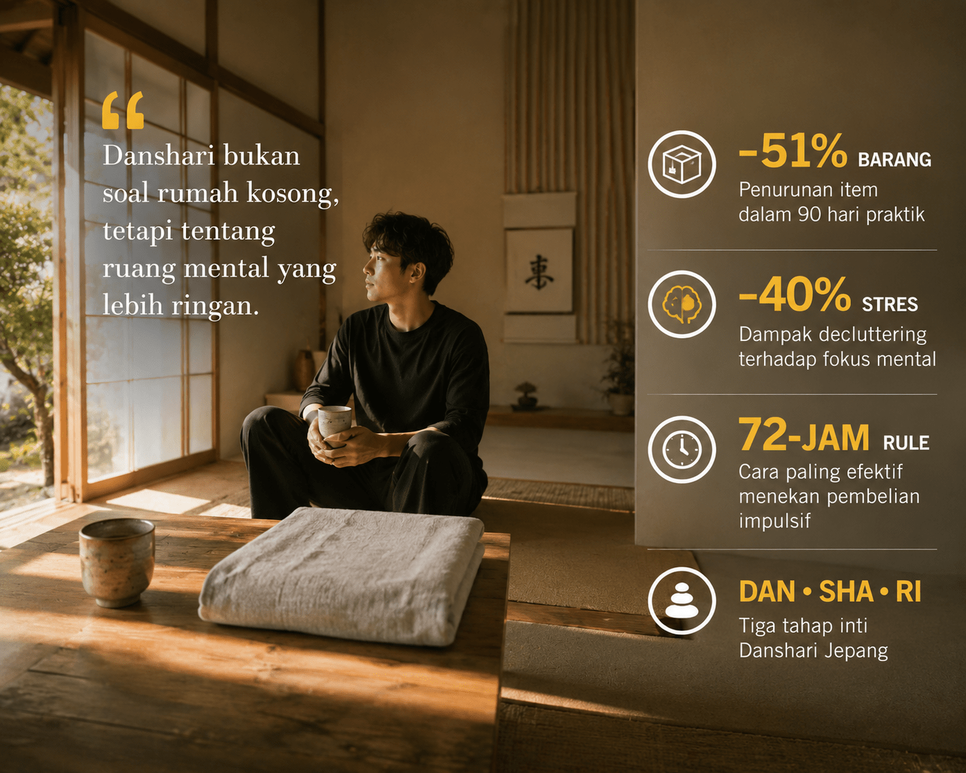 Danshari 2026 Bukan Sekadar Bersih, Ini Rahasia Pikiran Bebas ala Jepang