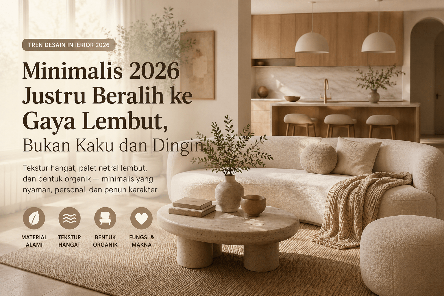 Minimalis 2026 Justru Beralih ke Gaya Lembut, Bukan Kaku dan Dingin