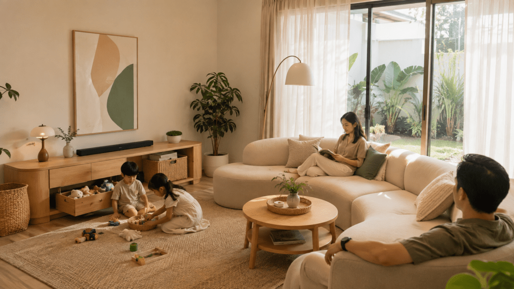Soft Minimalism, Bukan Mewah, Justru Jadi Favorit Ruang Keluarga 2026 6 Cara menerapkan soft minimalism pada ruang keluarga rumah Indonesia