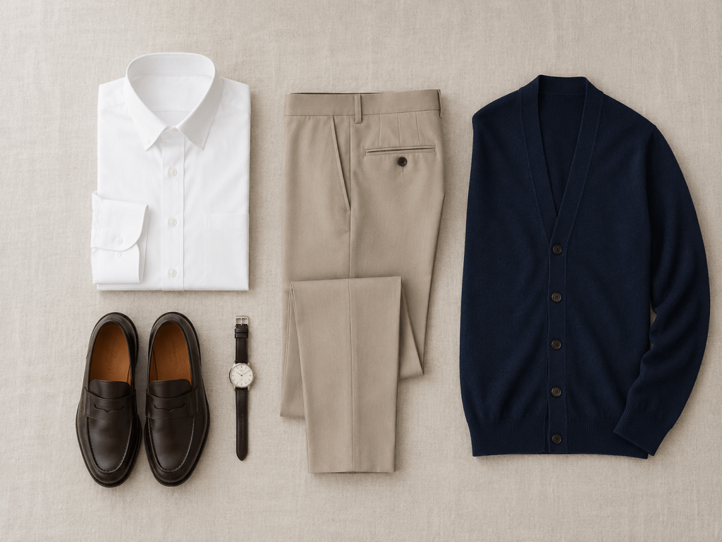 Padu padan busana serbaguna pada konsep pakaian capsule wardrobe minimalis.
